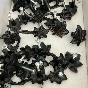 Drawer pulls - leaf motif